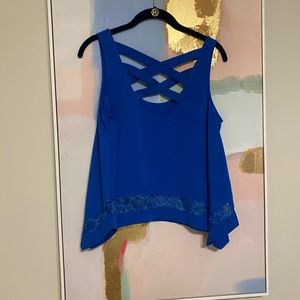 GB blue blouse